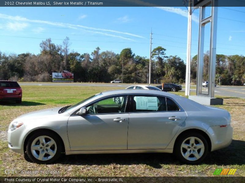 Silver Ice Metallic / Titanium 2012 Chevrolet Malibu LS