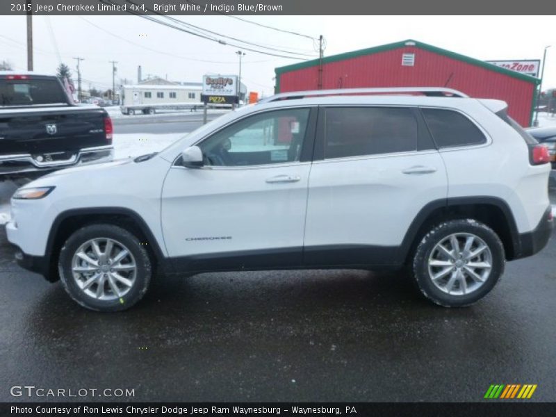 Bright White / Indigo Blue/Brown 2015 Jeep Cherokee Limited 4x4