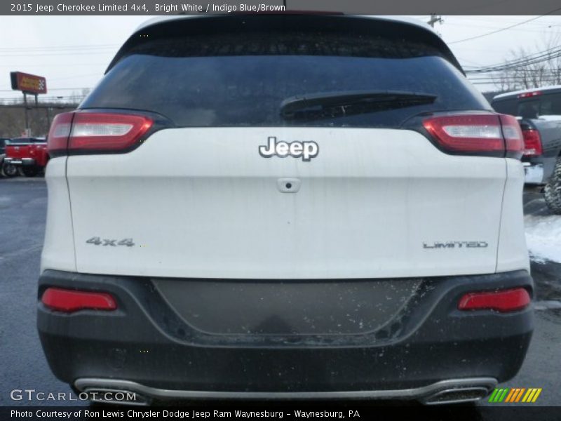 Bright White / Indigo Blue/Brown 2015 Jeep Cherokee Limited 4x4