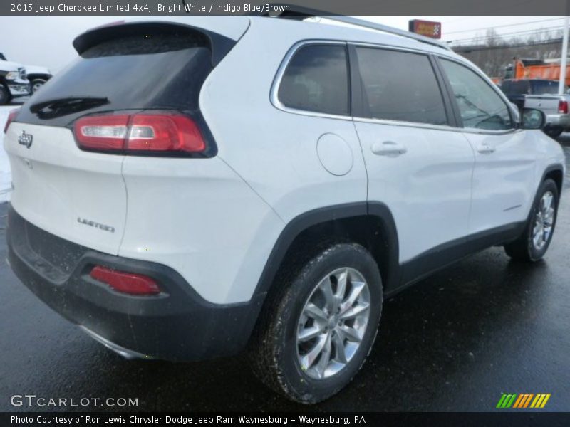 Bright White / Indigo Blue/Brown 2015 Jeep Cherokee Limited 4x4