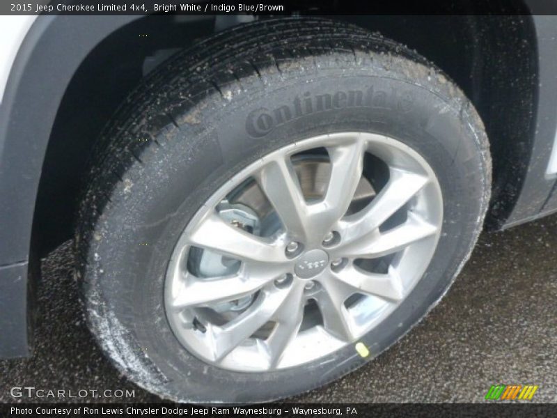 Bright White / Indigo Blue/Brown 2015 Jeep Cherokee Limited 4x4