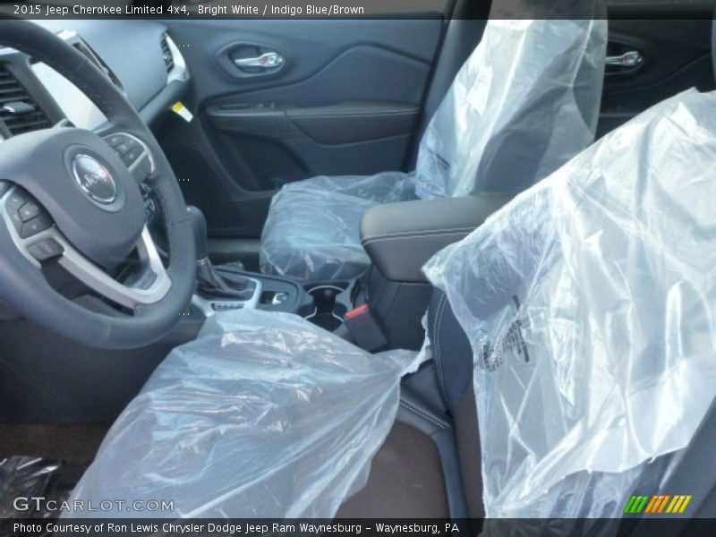 Bright White / Indigo Blue/Brown 2015 Jeep Cherokee Limited 4x4