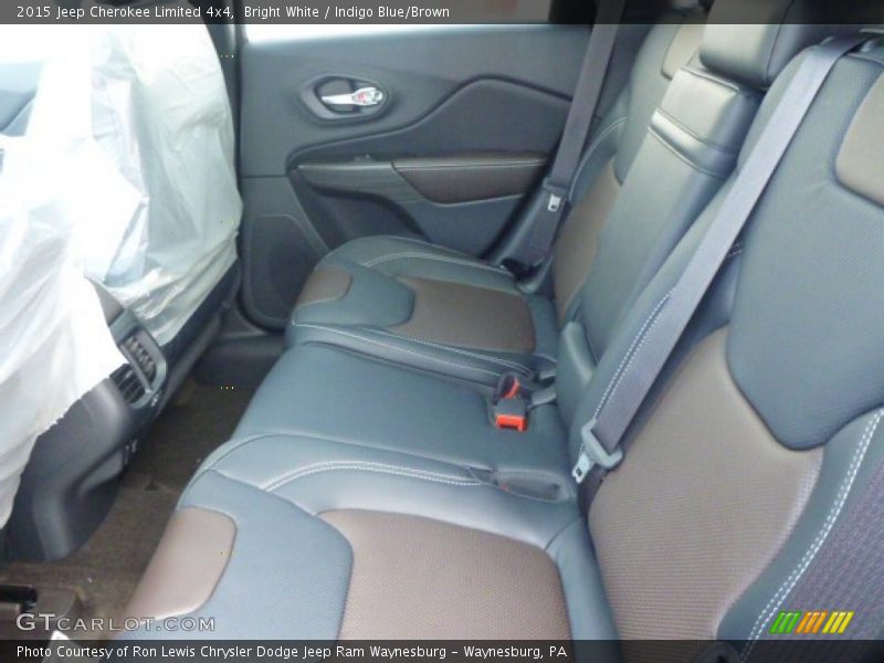 Bright White / Indigo Blue/Brown 2015 Jeep Cherokee Limited 4x4