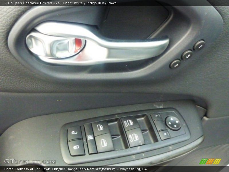 Bright White / Indigo Blue/Brown 2015 Jeep Cherokee Limited 4x4