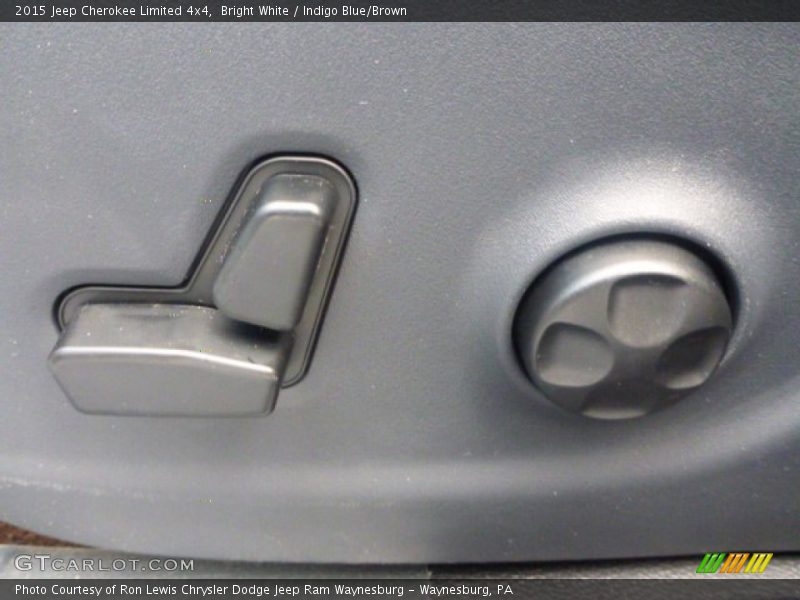 Bright White / Indigo Blue/Brown 2015 Jeep Cherokee Limited 4x4
