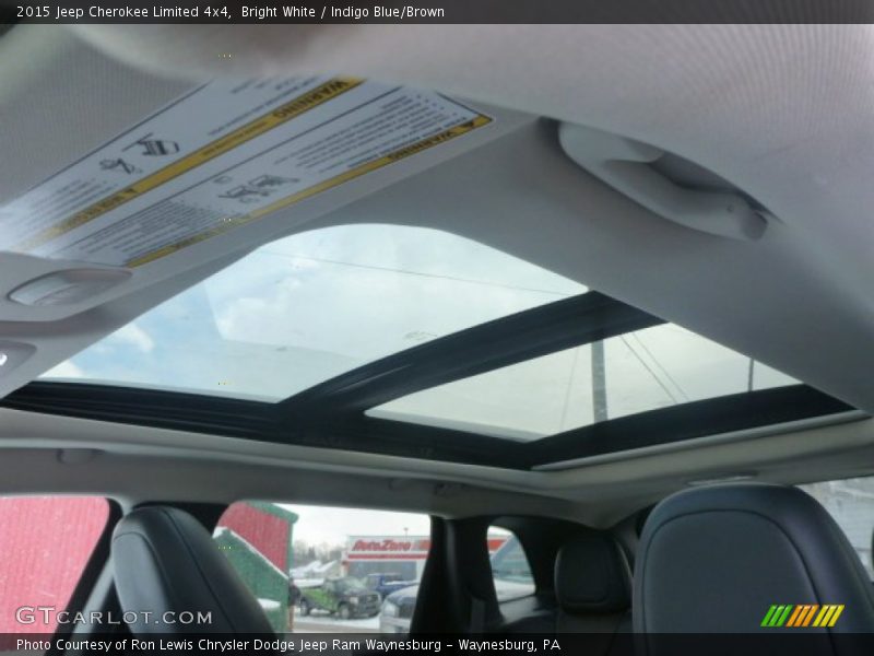 Bright White / Indigo Blue/Brown 2015 Jeep Cherokee Limited 4x4