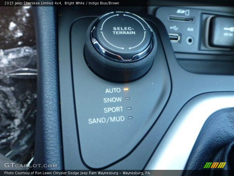 Bright White / Indigo Blue/Brown 2015 Jeep Cherokee Limited 4x4