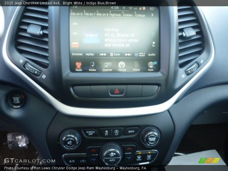 Bright White / Indigo Blue/Brown 2015 Jeep Cherokee Limited 4x4