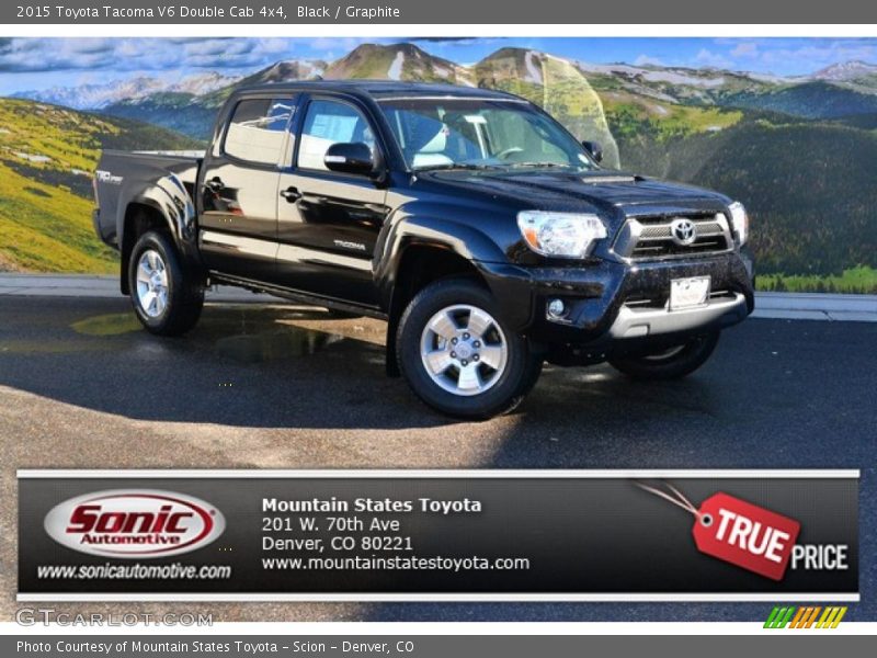 Black / Graphite 2015 Toyota Tacoma V6 Double Cab 4x4
