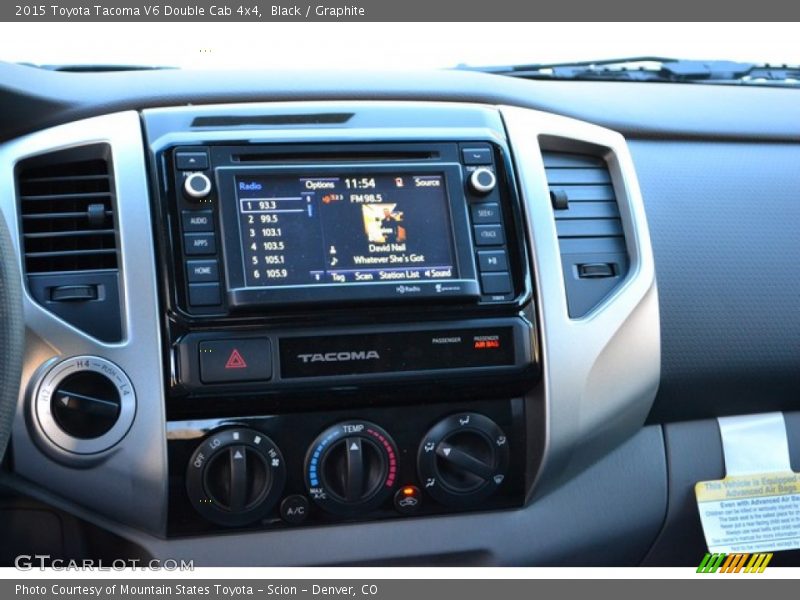 Black / Graphite 2015 Toyota Tacoma V6 Double Cab 4x4