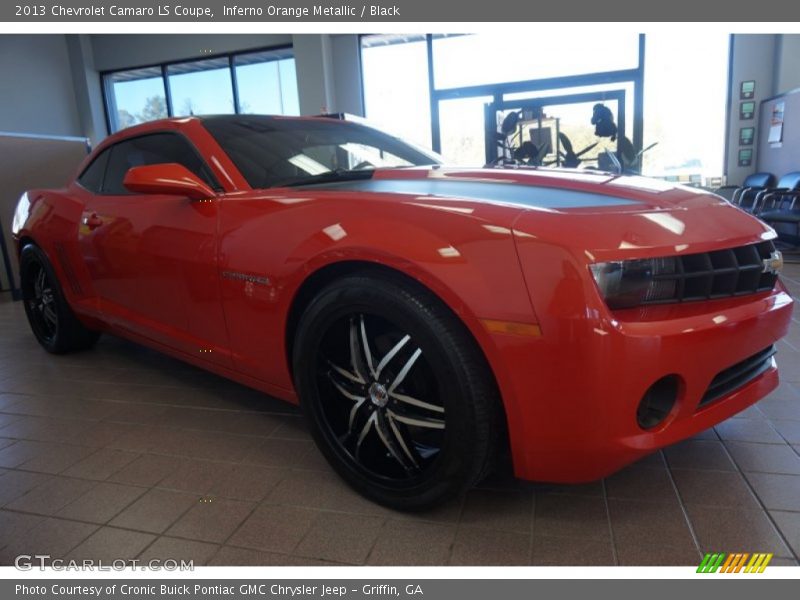 Inferno Orange Metallic / Black 2013 Chevrolet Camaro LS Coupe