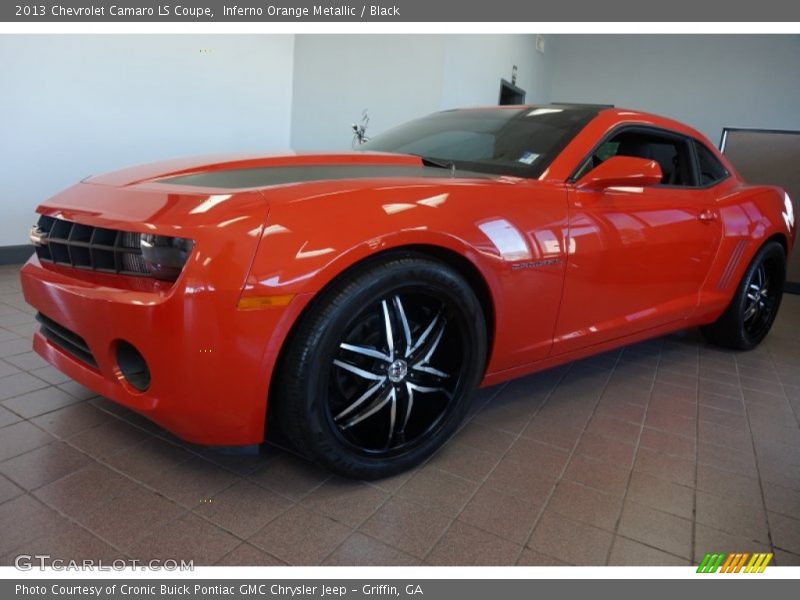 Inferno Orange Metallic / Black 2013 Chevrolet Camaro LS Coupe