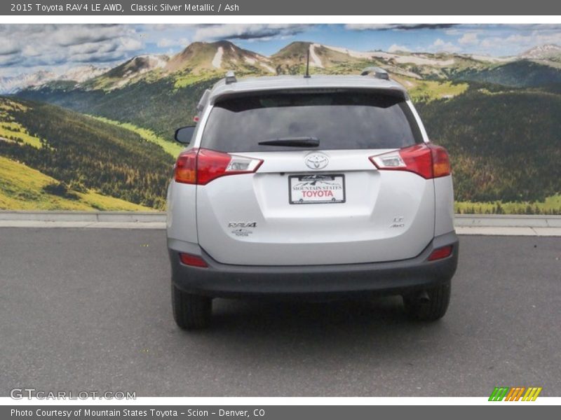 Classic Silver Metallic / Ash 2015 Toyota RAV4 LE AWD
