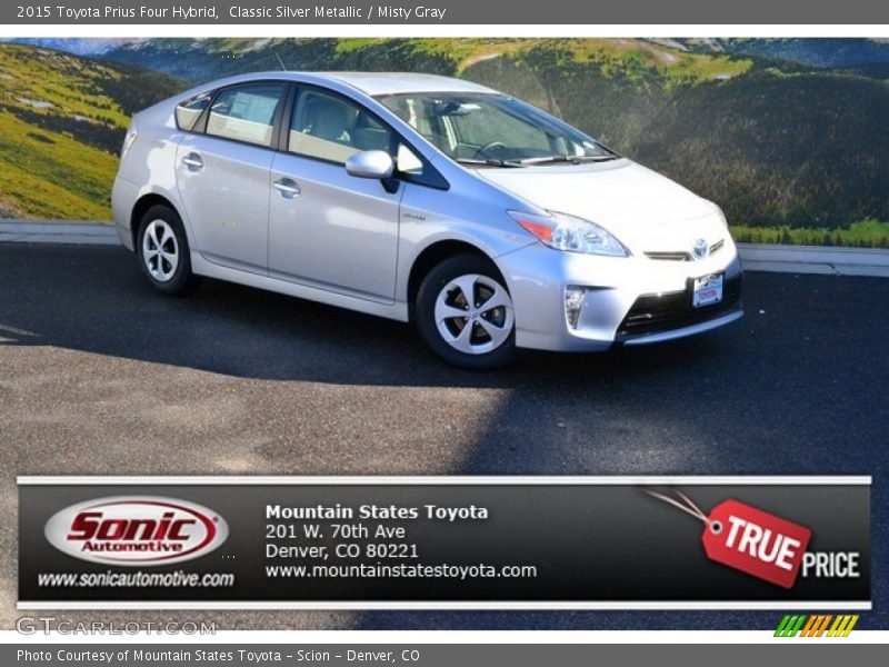 Classic Silver Metallic / Misty Gray 2015 Toyota Prius Four Hybrid