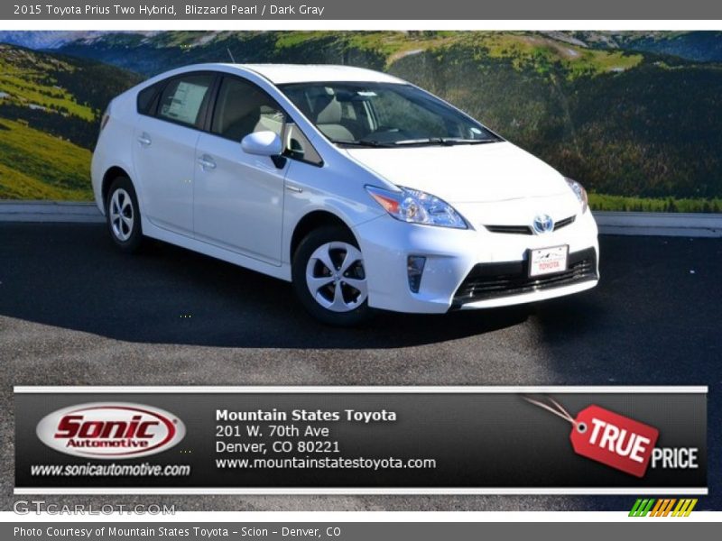 Blizzard Pearl / Dark Gray 2015 Toyota Prius Two Hybrid