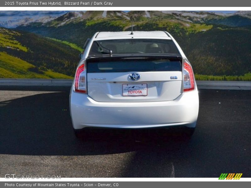 Blizzard Pearl / Dark Gray 2015 Toyota Prius Two Hybrid