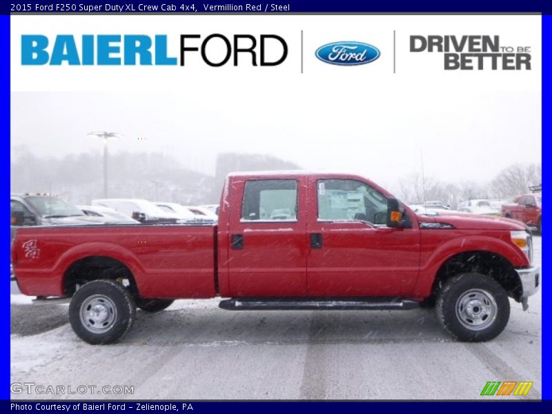 Vermillion Red / Steel 2015 Ford F250 Super Duty XL Crew Cab 4x4