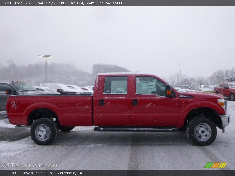 Vermillion Red / Steel 2015 Ford F250 Super Duty XL Crew Cab 4x4