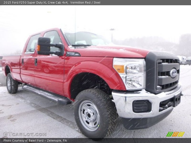 Vermillion Red / Steel 2015 Ford F250 Super Duty XL Crew Cab 4x4
