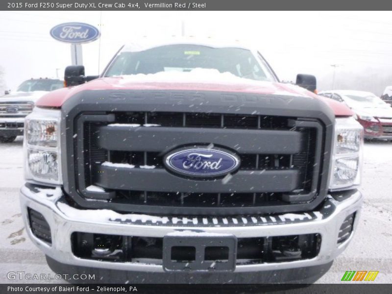 Vermillion Red / Steel 2015 Ford F250 Super Duty XL Crew Cab 4x4