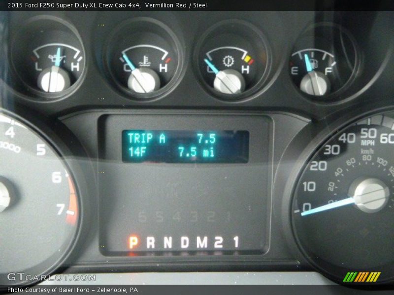 Vermillion Red / Steel 2015 Ford F250 Super Duty XL Crew Cab 4x4
