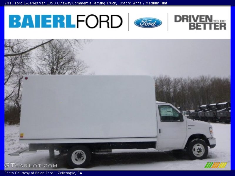 Oxford White / Medium Flint 2015 Ford E-Series Van E350 Cutaway Commercial Moving Truck