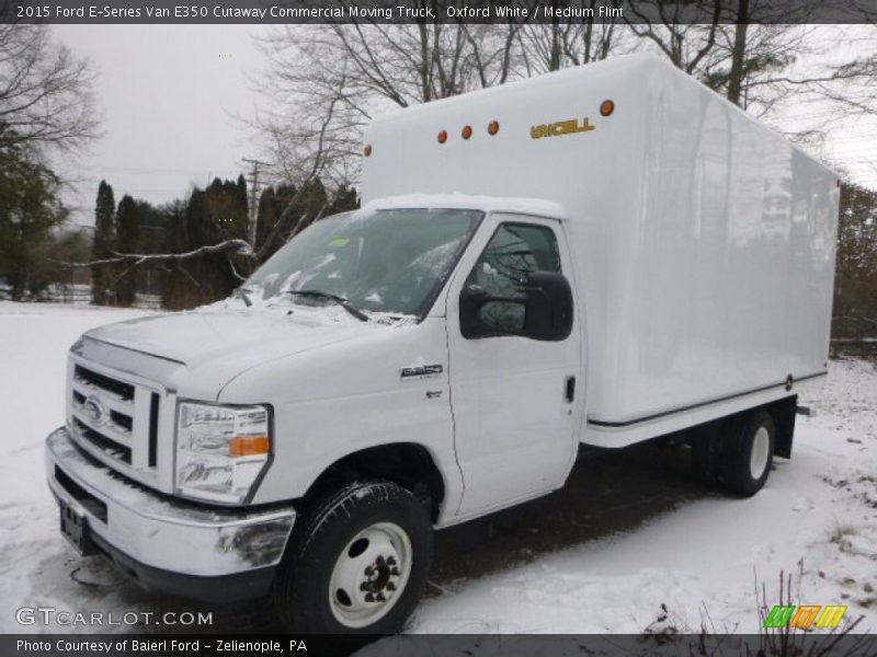 Oxford White / Medium Flint 2015 Ford E-Series Van E350 Cutaway Commercial Moving Truck