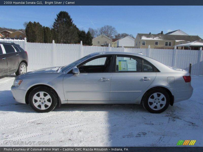 Bright Silver / Camel 2009 Hyundai Sonata GLS