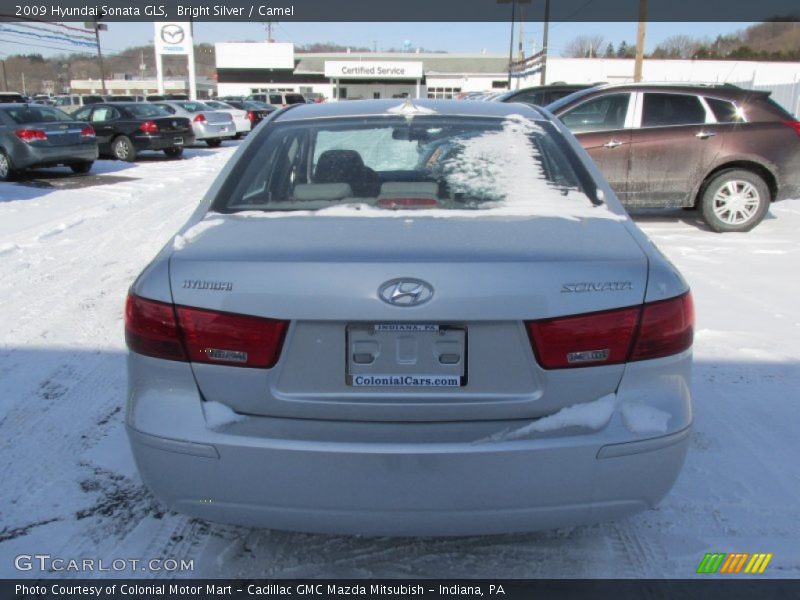 Bright Silver / Camel 2009 Hyundai Sonata GLS