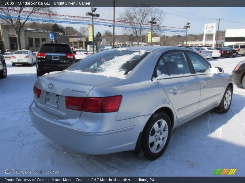 Bright Silver / Camel 2009 Hyundai Sonata GLS