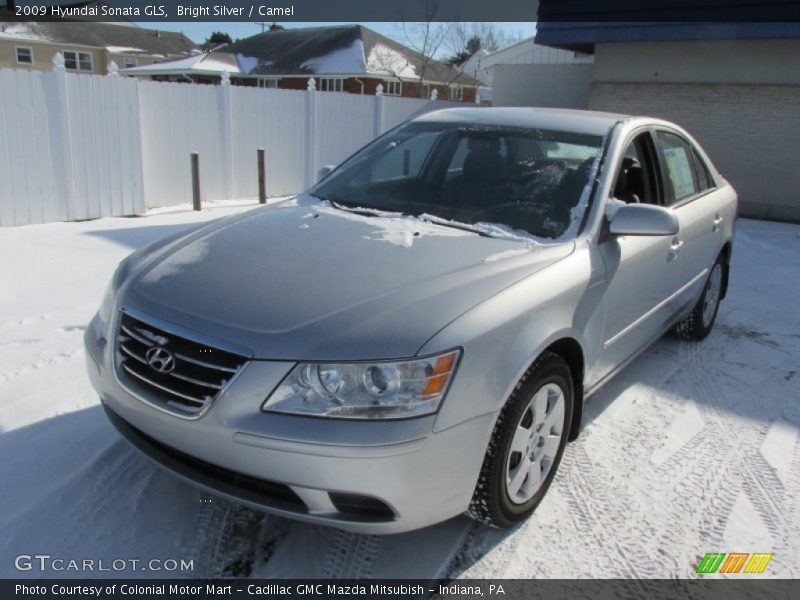 Bright Silver / Camel 2009 Hyundai Sonata GLS