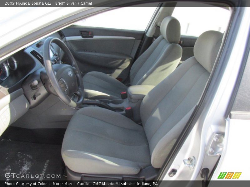 Bright Silver / Camel 2009 Hyundai Sonata GLS