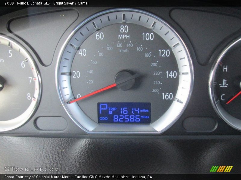 Bright Silver / Camel 2009 Hyundai Sonata GLS