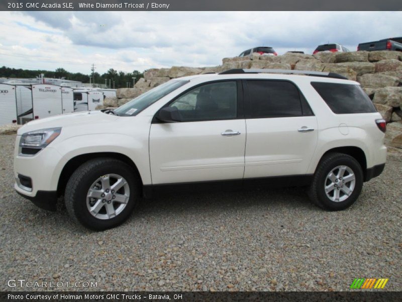 White Diamond Tricoat / Ebony 2015 GMC Acadia SLE