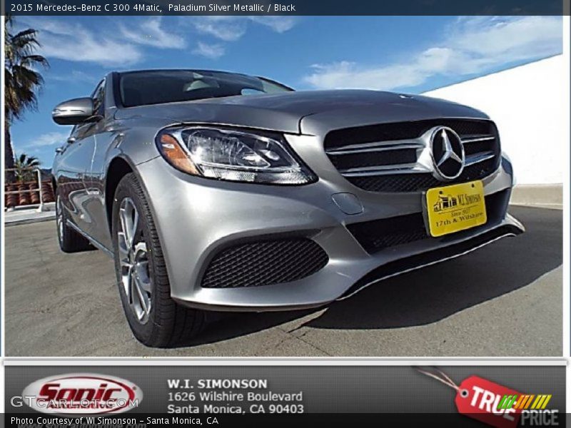 Paladium Silver Metallic / Black 2015 Mercedes-Benz C 300 4Matic
