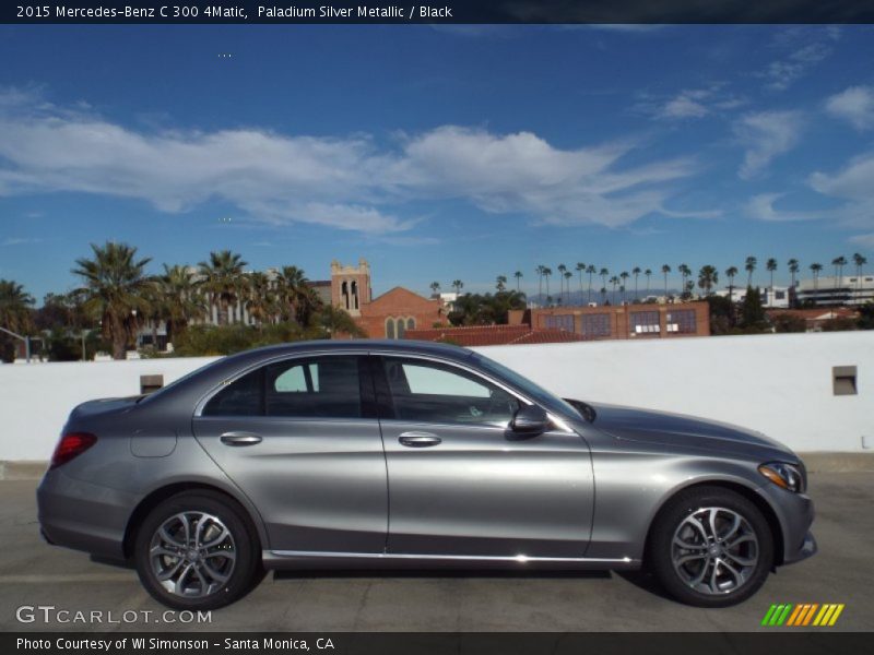 Paladium Silver Metallic / Black 2015 Mercedes-Benz C 300 4Matic