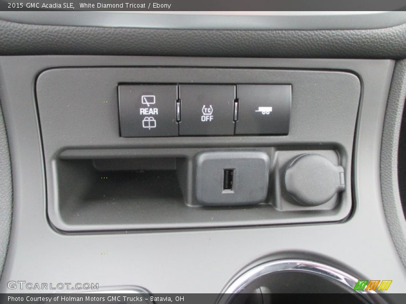 White Diamond Tricoat / Ebony 2015 GMC Acadia SLE