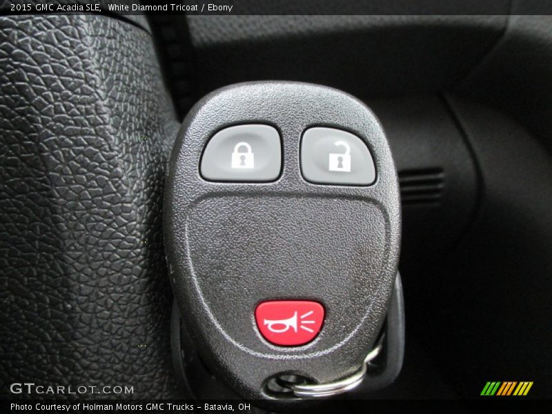 White Diamond Tricoat / Ebony 2015 GMC Acadia SLE