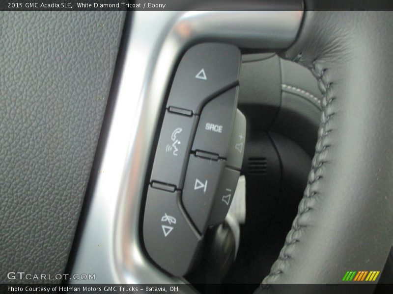 White Diamond Tricoat / Ebony 2015 GMC Acadia SLE