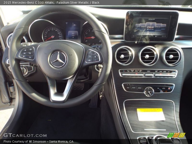Paladium Silver Metallic / Black 2015 Mercedes-Benz C 300 4Matic