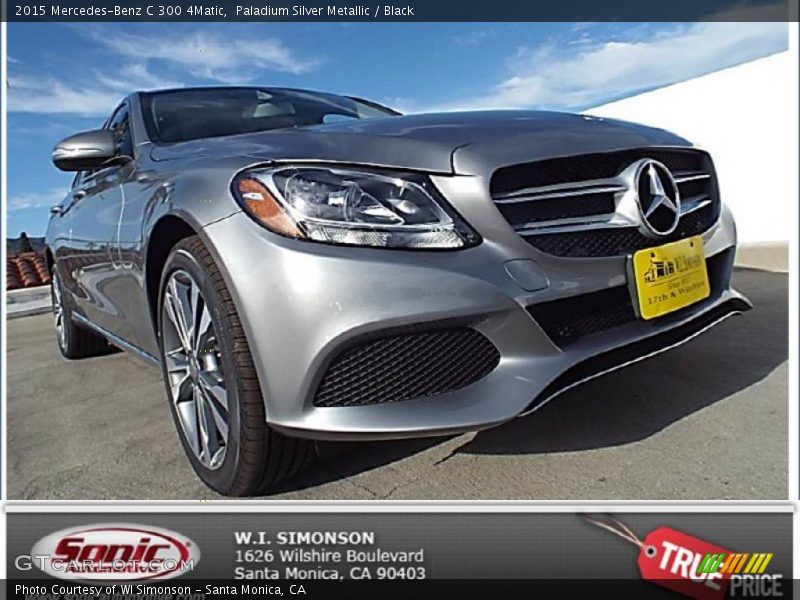 Paladium Silver Metallic / Black 2015 Mercedes-Benz C 300 4Matic