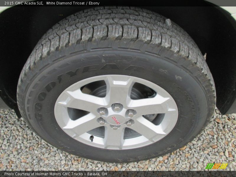 White Diamond Tricoat / Ebony 2015 GMC Acadia SLE
