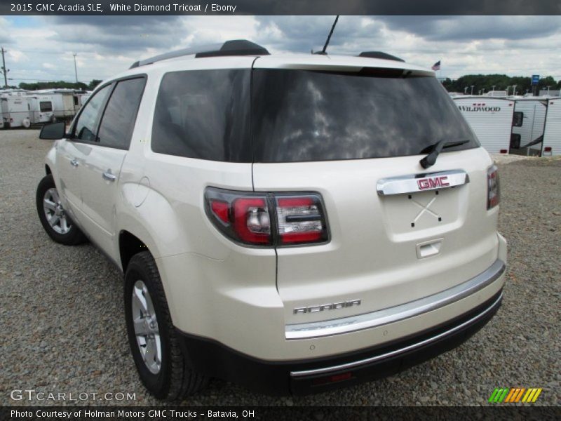 White Diamond Tricoat / Ebony 2015 GMC Acadia SLE