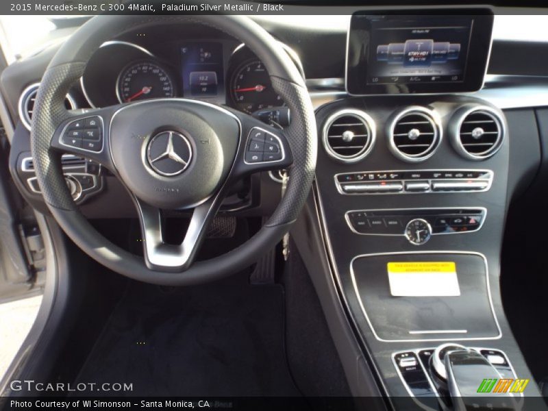 Paladium Silver Metallic / Black 2015 Mercedes-Benz C 300 4Matic