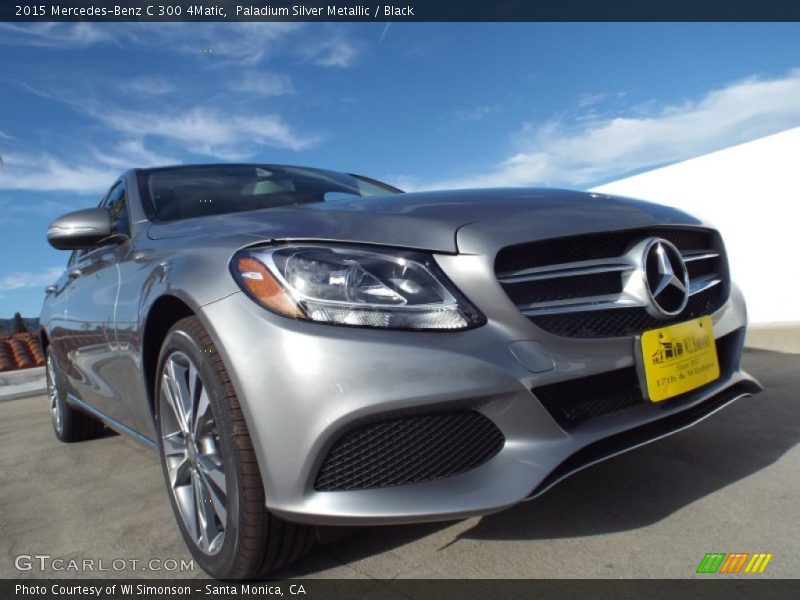 Paladium Silver Metallic / Black 2015 Mercedes-Benz C 300 4Matic