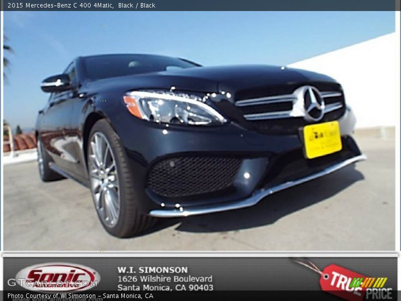 Black / Black 2015 Mercedes-Benz C 400 4Matic