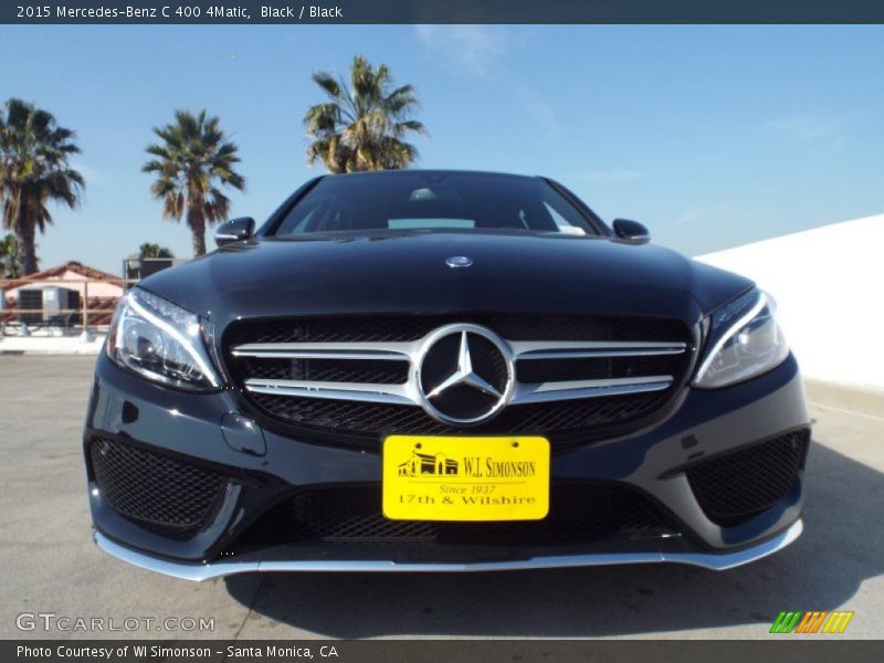 Black / Black 2015 Mercedes-Benz C 400 4Matic