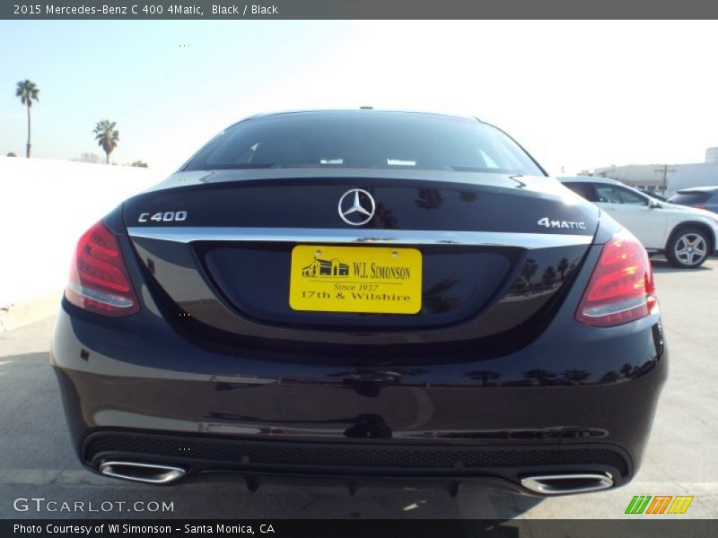 Black / Black 2015 Mercedes-Benz C 400 4Matic