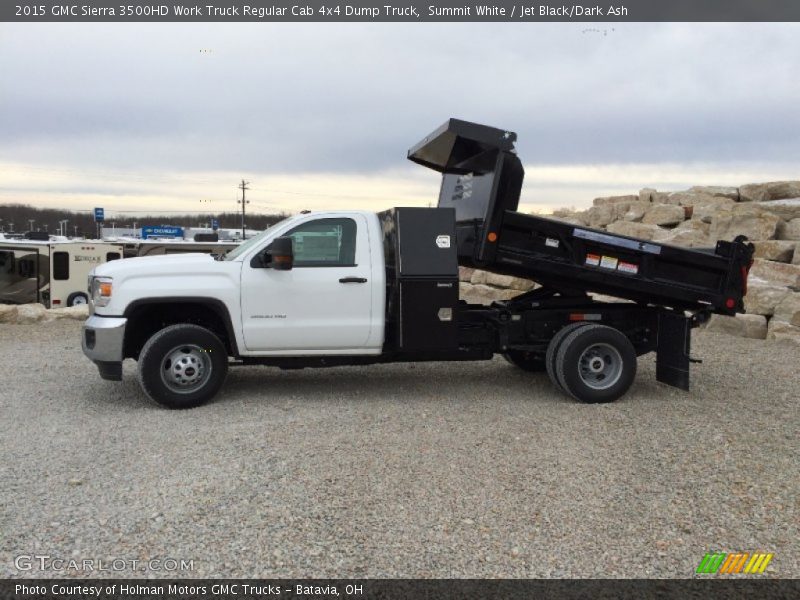 Summit White / Jet Black/Dark Ash 2015 GMC Sierra 3500HD Work Truck Regular Cab 4x4 Dump Truck