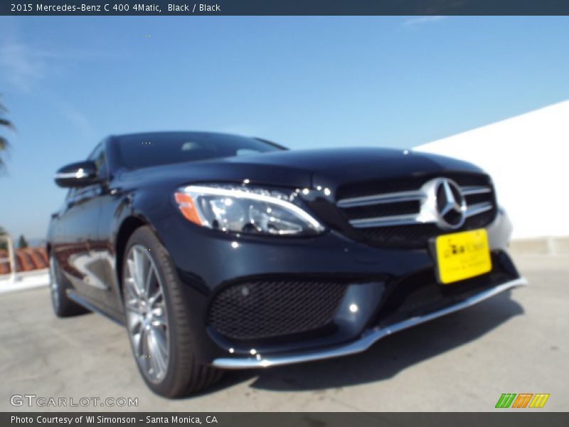 Black / Black 2015 Mercedes-Benz C 400 4Matic